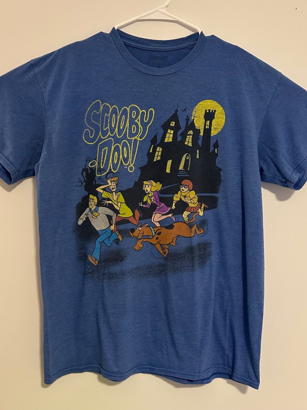 Scooby Doo Graphic Print T-Shirt XL Blue Halloween Cartoon Y2K Short Sleeve